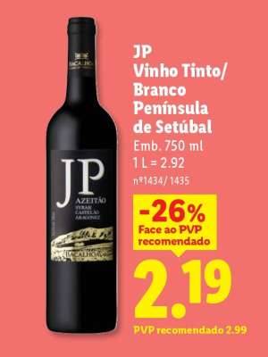 JP Vinho Tinto/Branco Península de Setúbal