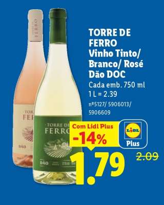 TORRE DE FERRO Vinho Tinto/Branco/Rosé Dão DOC