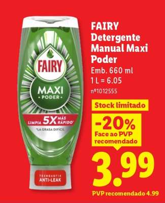FAIRY Detergente Manual Maxi Poder