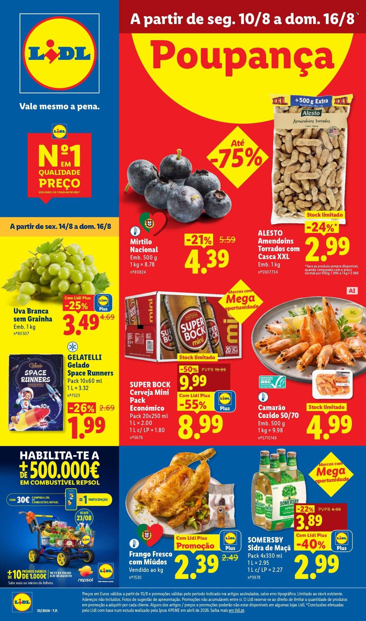 Folheto Lidl - 10.8.2026 - 16.8.2026. Página 1