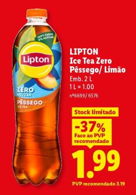 LIPTON Ice Tea Zero Pêssego/ Limão