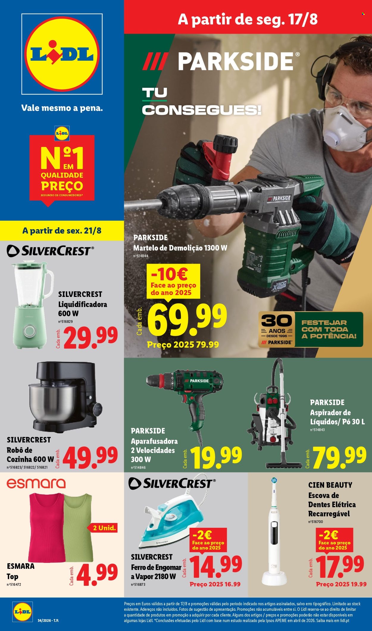 Folheto Lidl - 17.8.2026 - 21.8.2026. Página 1