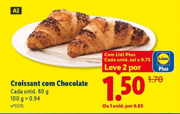 Croissant com Chocolate