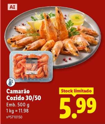Camarão Cozido 30/50