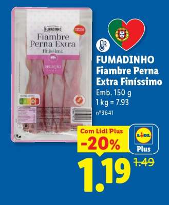 Fumadinho Fiambre Perna Extra Finíssimo