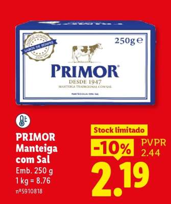Primor Manteiga com Sal