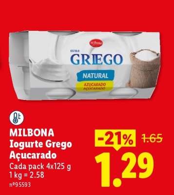 Milbona Iogurte Grego Açucarado