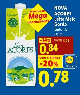 Nova Açores Leite Meio-gordo