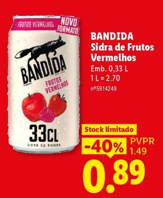 BANDIDA Sidra de Frutos Vermelhos