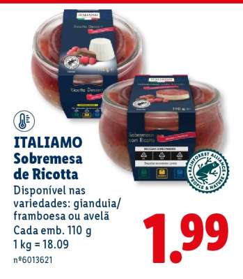 ITALIAMO Sobremesa de Ricotta