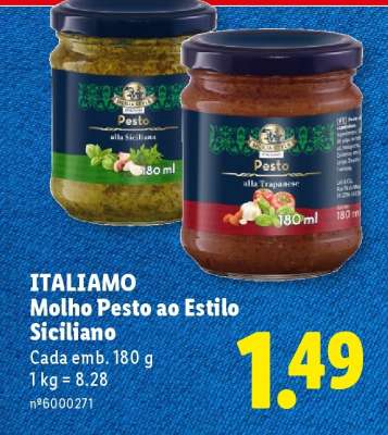 ITALIAMO Molho Pesto ao Estilo Siciliano