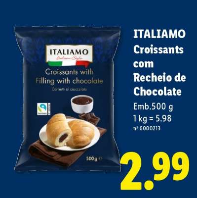 ITALIAMO Croissants com Recheio de Chocolate