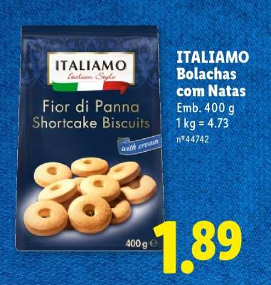 ITALIAMO Bolachas com Natas