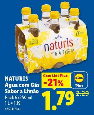 Naturis Água com Gás Sabor a Limão