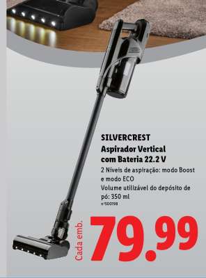 Silvercrest Aspirador Vertical com Bateria 22.2 V