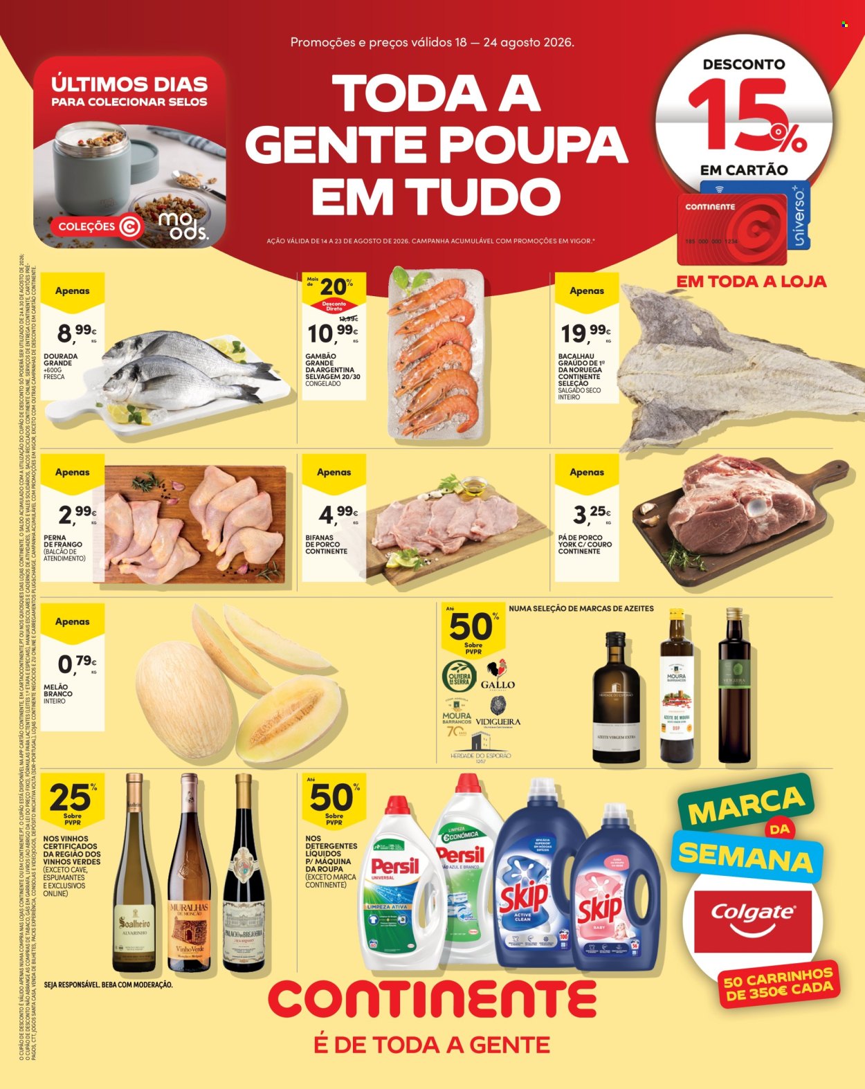 Folheto Continente Modelo - 18.8.2026 - 24.8.2026. Página 1
