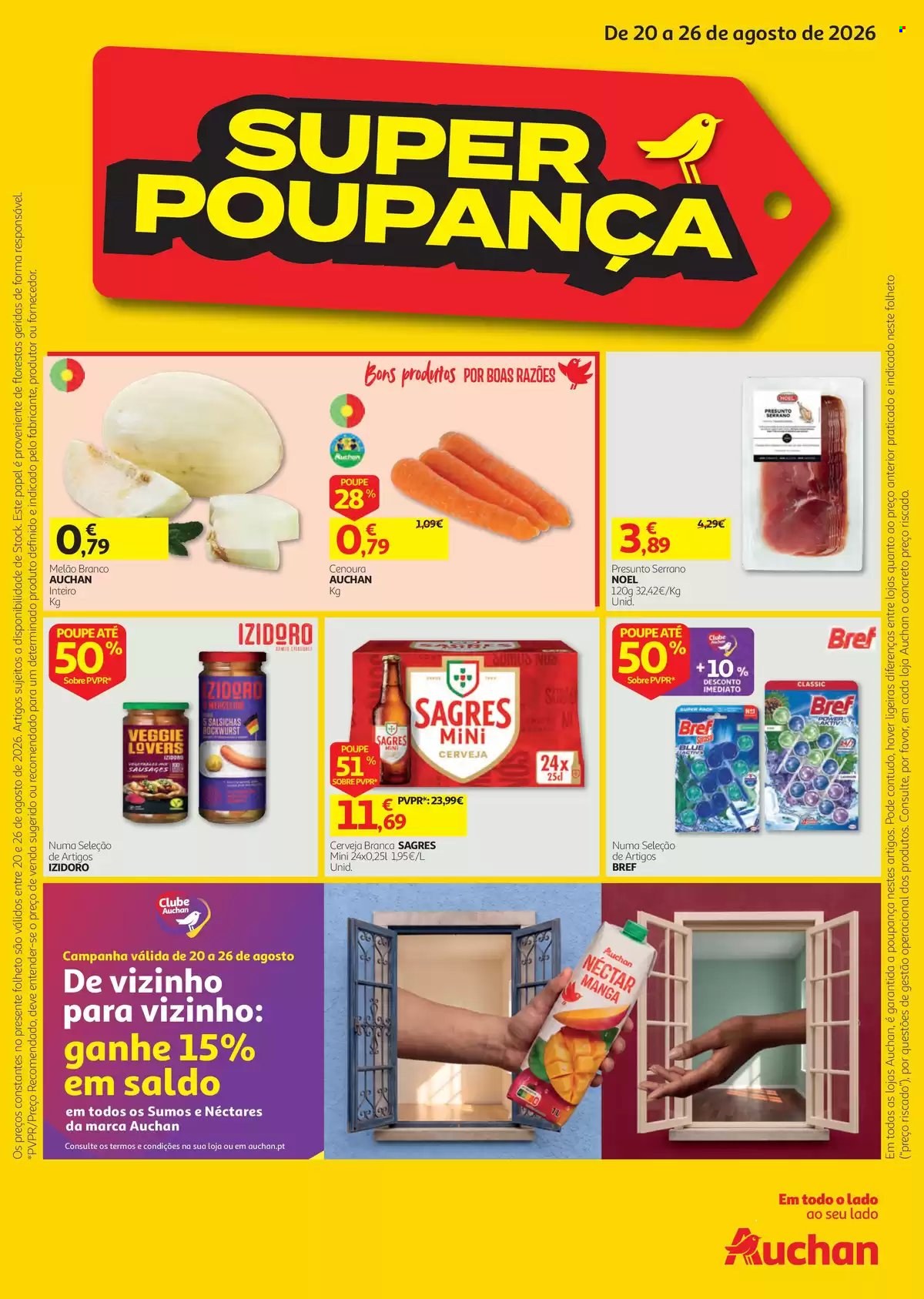 Folheto Auchan - 20.8.2026 - 26.8.2026. Página 1