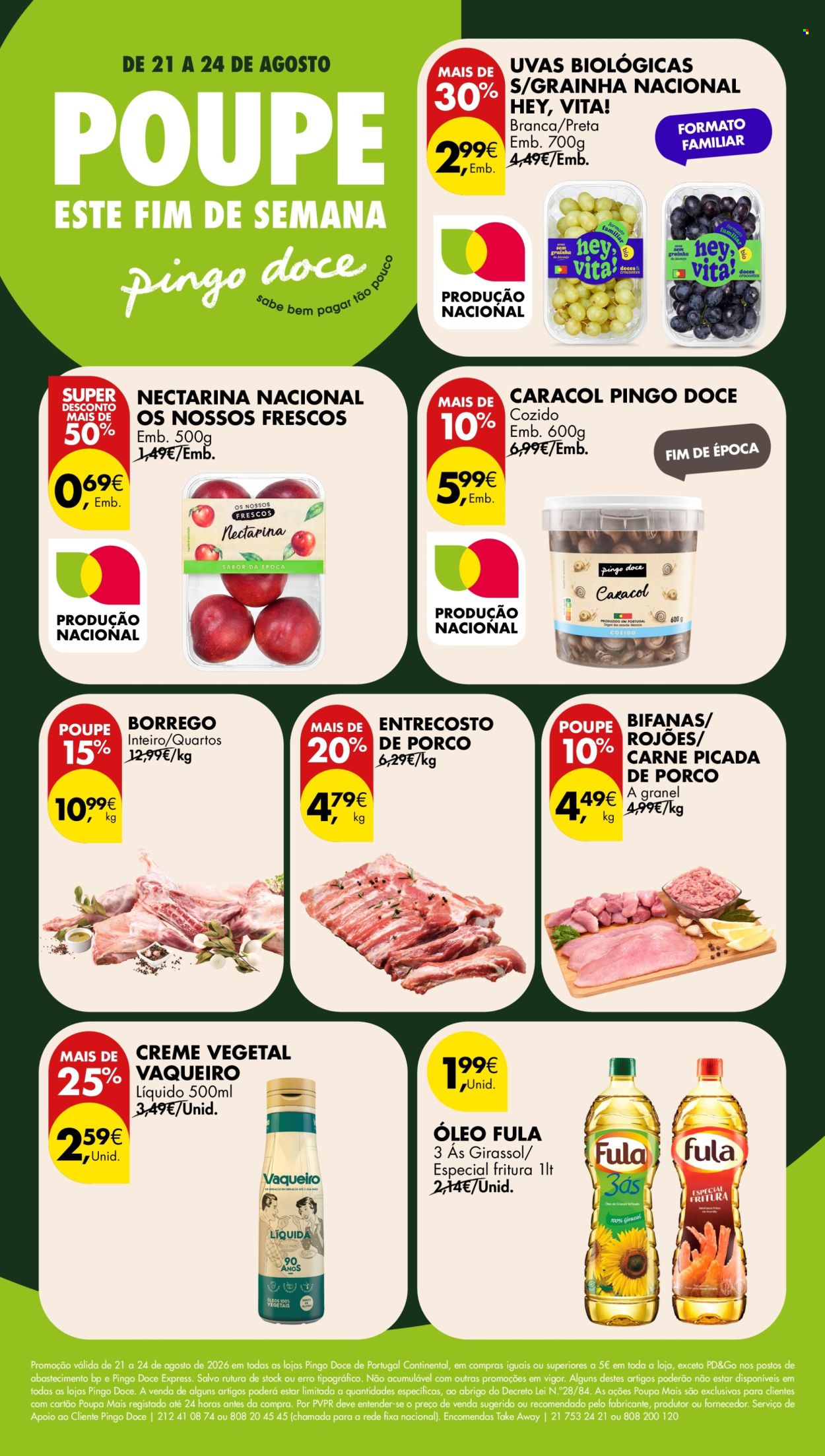 Folheto Pingo Doce - 21.8.2026 - 24.8.2026. Página 1