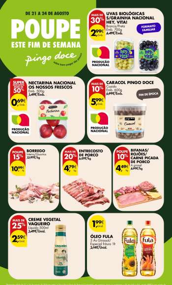 Folheto Pingo Doce - 21.8.2026 - 24.8.2026.