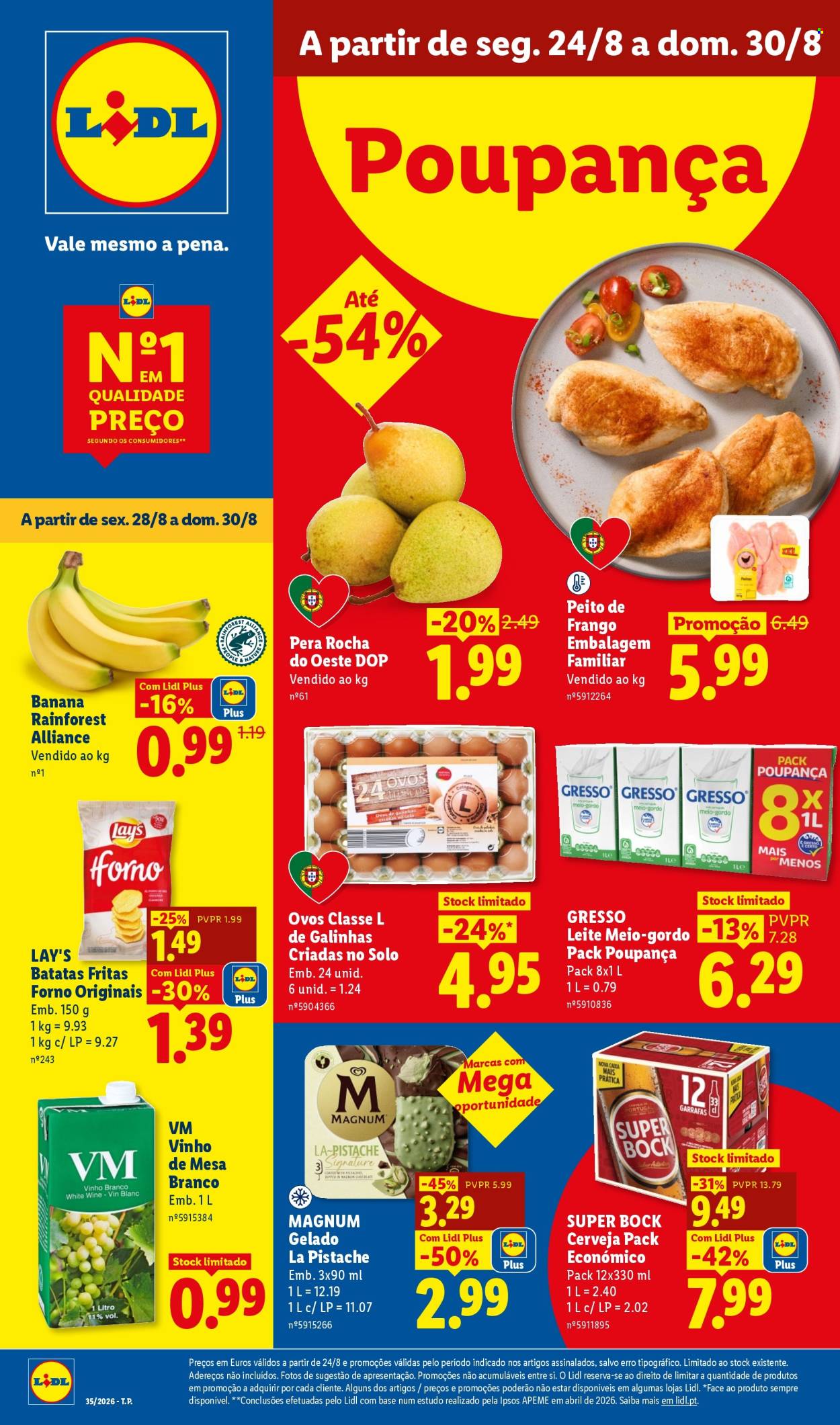 Folheto Lidl - 24.8.2026 - 30.8.2026. Página 1