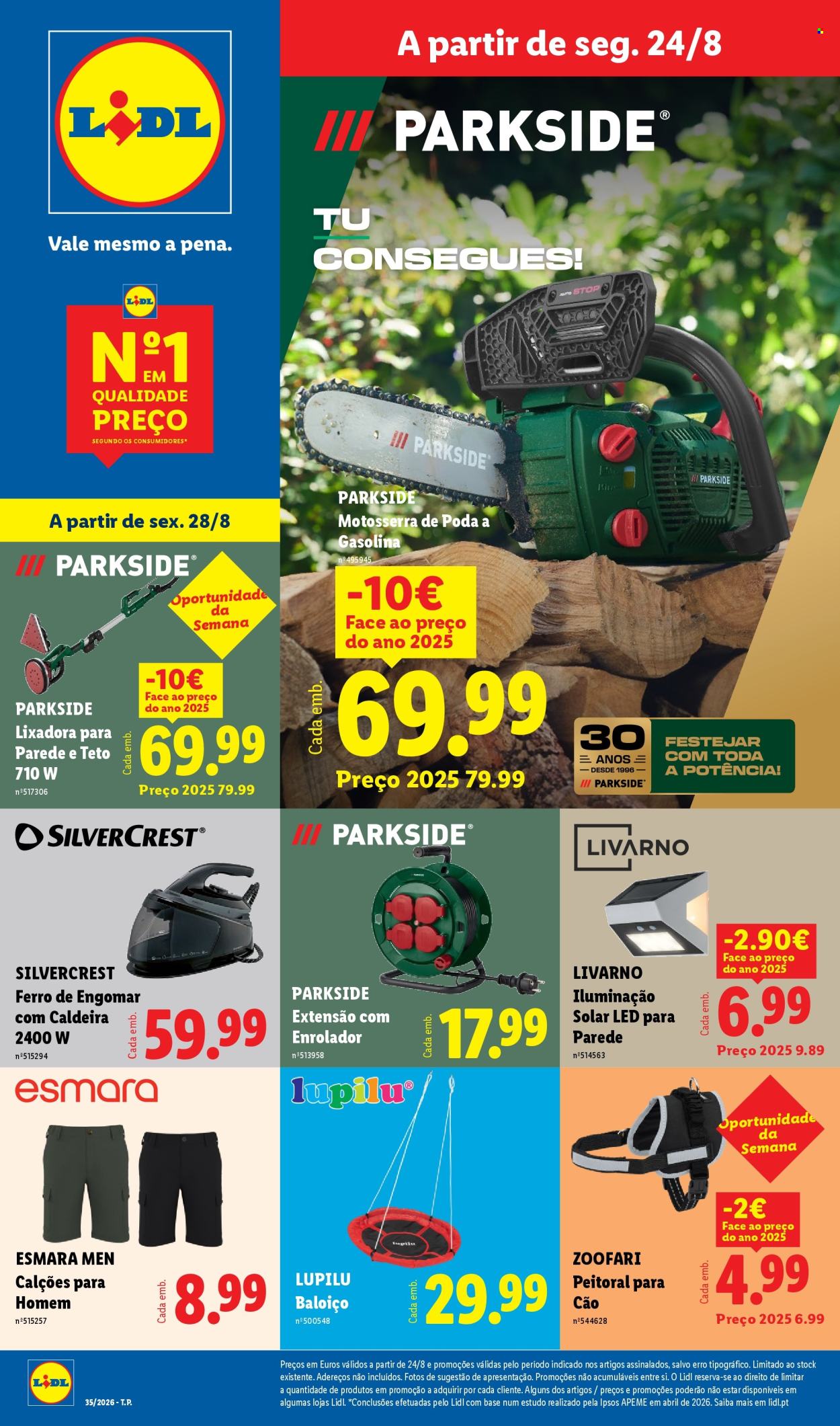 Folheto Lidl - 24.8.2026 - 28.8.2026. Página 1