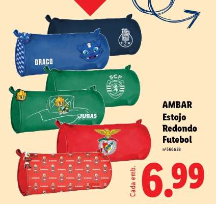 AMBAR Estojo Redondo Futebol