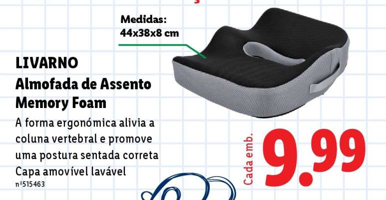 LIVARNO Almofada de Assento Memory Foam