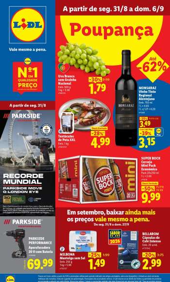 Folheto Lidl - 31.8.2026 - 6.9.2026.