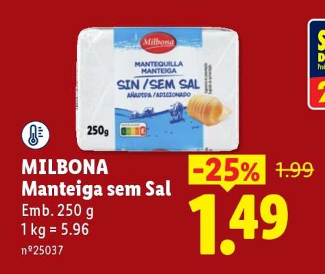 MILBONA Manteiga sem Sal