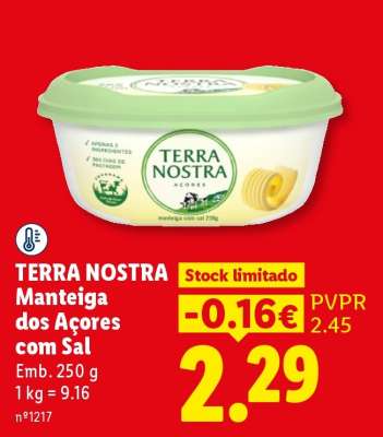 Terra Nostra Manteiga dos Açores com Sal