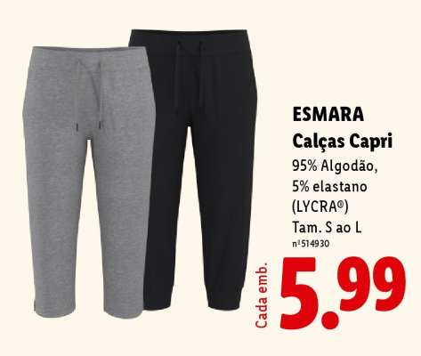 ESMARA Calças Capri
