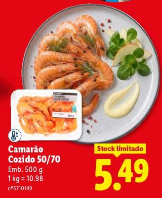 Camarão Cozido 50/70