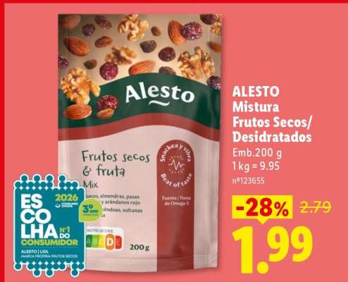 ALESTO Mistura Frutos Secos/Desidratados