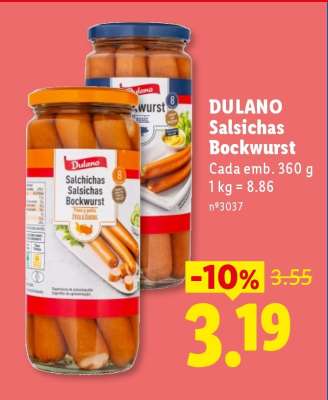 Dulano Salsichas Bockwurst