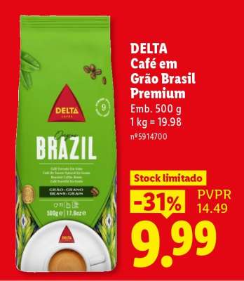 DELTA Café em Grão Brasil Premium