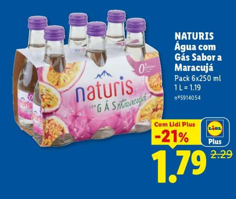 NATURIS Água com Gás Sabor a Maracujá