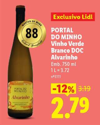 PORTAL DO MINHO Vinho Verde Branco DOC Alvarinho