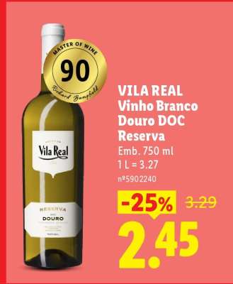 VILA REAL Vinho Branco Douro DOC Reserva