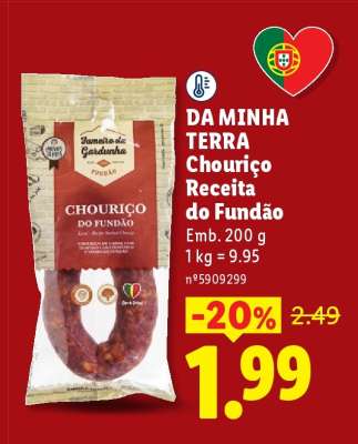 DA MINHA TERRA Chouriço Receita do Fundão