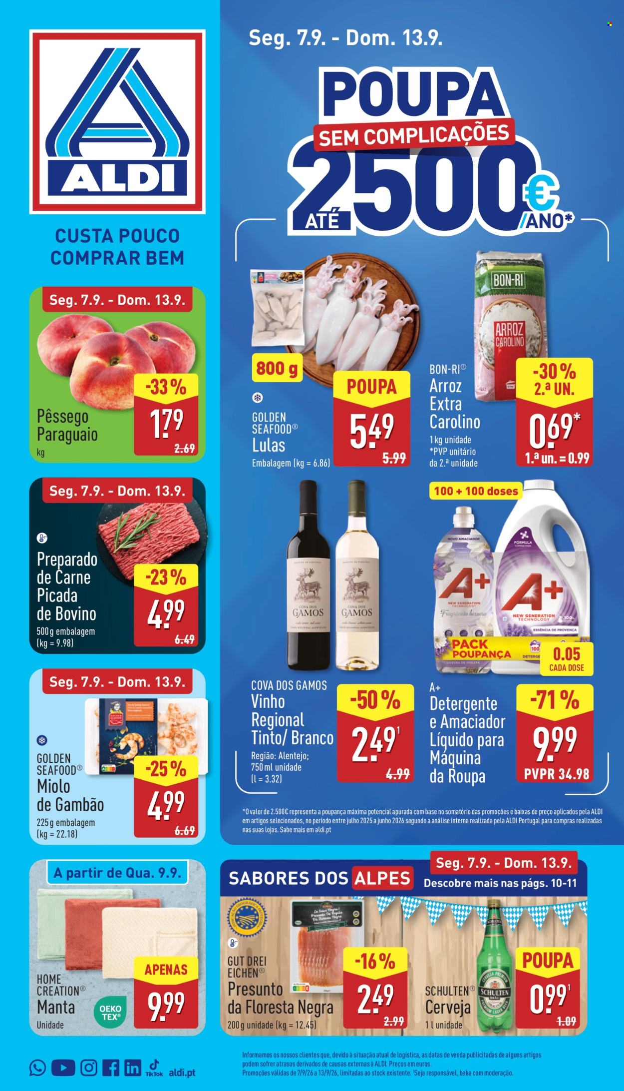 Folheto Aldi - 7.9.2026 - 13.9.2026. Página 1