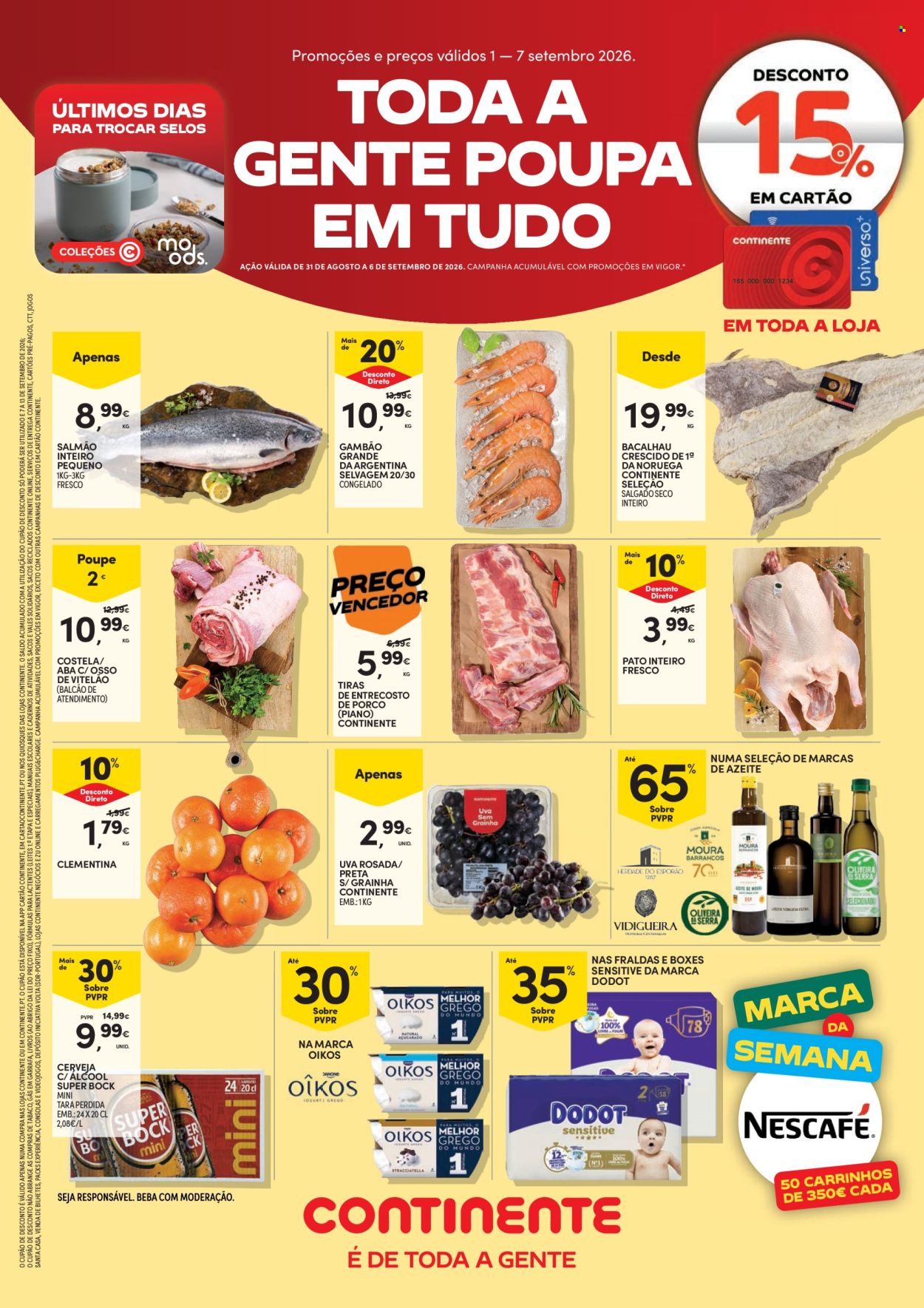 Folheto Continente Bom Dia - 1.9.2026 - 7.9.2026. Página 1