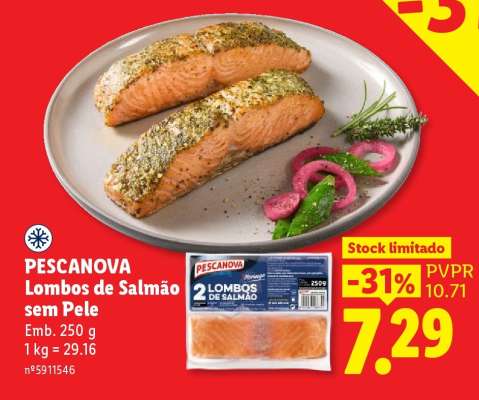 PESCANOVA Lombos de Salmão sem Pele