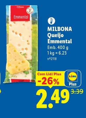 Milbona Queijo Emmental