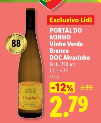 PORTAL DO MINHO Vinho Verde Branco DOC Alvarinho