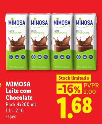Mimosa Leite com Chocolate