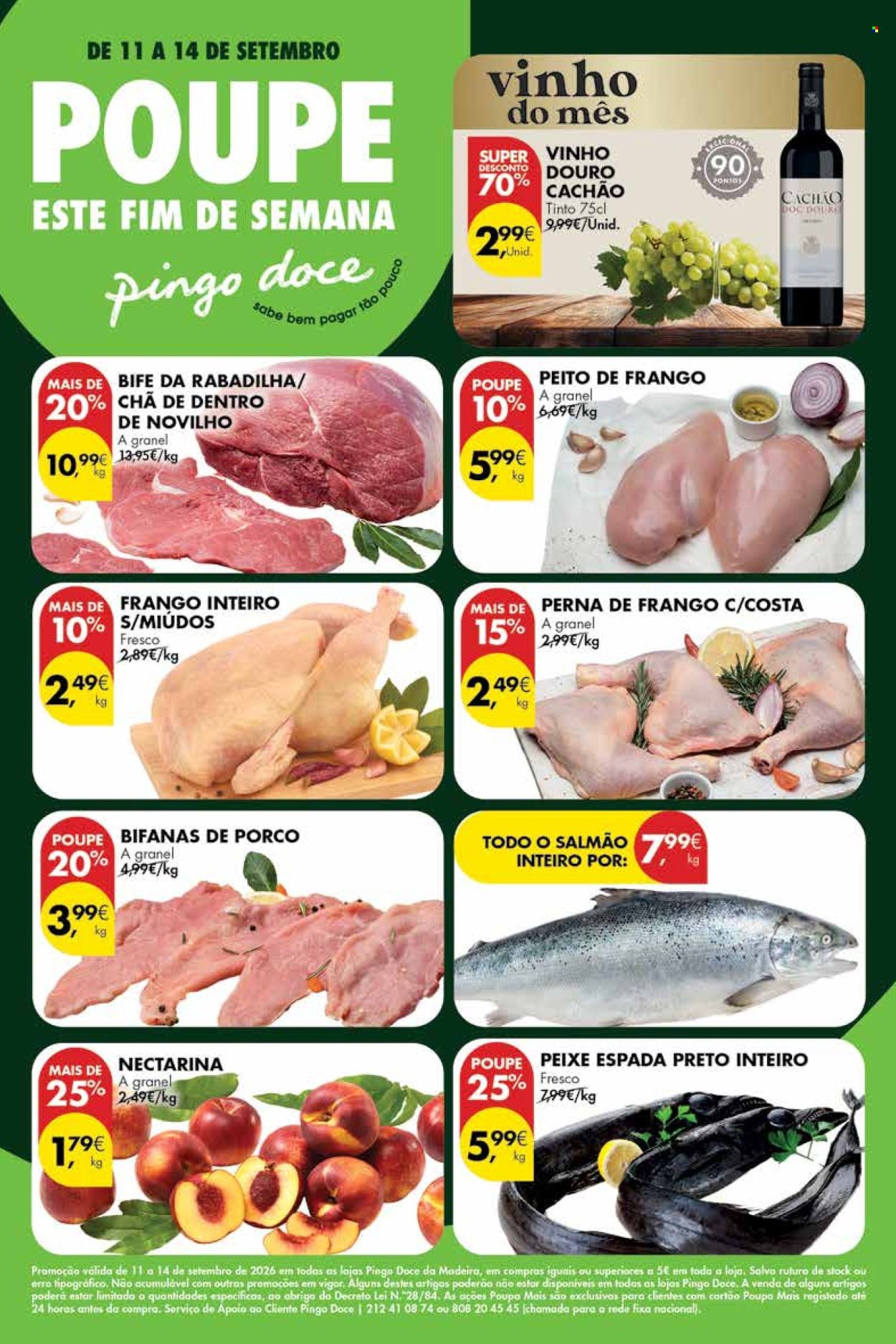 Folheto Pingo Doce - 11.9.2026 - 14.9.2026. Página 1