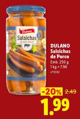 Dulano Salsichas de Porco