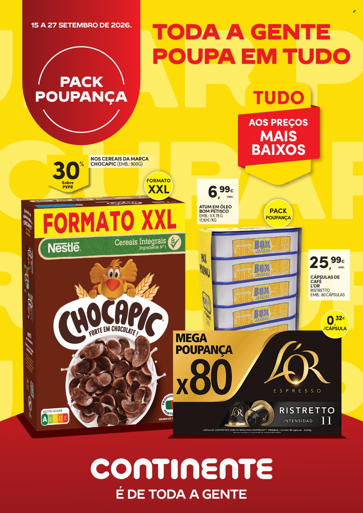 Folheto Continente - 15.9.2026 - 27.9.2026. Página 1