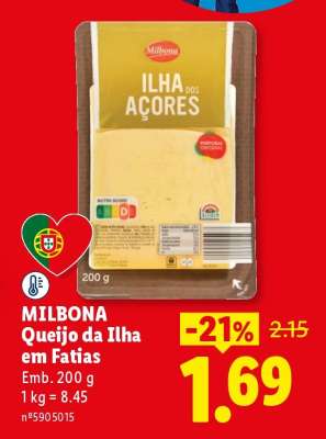 MILBONA Queijo da Ilha em Fatias