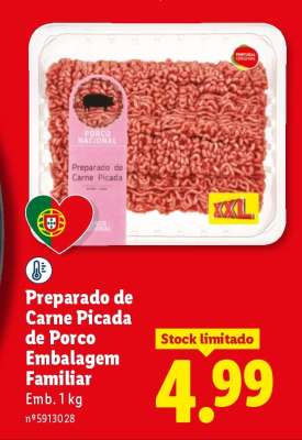 Preparado de Carne Picada de Porco Embalagem Familiar